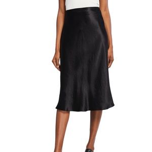 Neiman Marcus Vince Satin Slip Midi Skirt - Exclusive